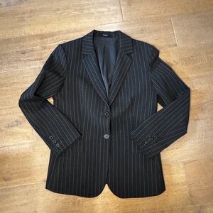 Theory - Dark Grey Striped Blazer - 10